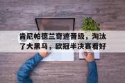 IM电竞下载网址-肯尼帕德兰奇迹晋级，淘汰了大黑马，欧冠半决赛看好