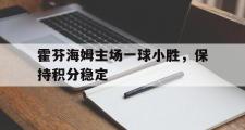 IM电竞下载网址-霍芬海姆主场一球小胜，保持积分稳定